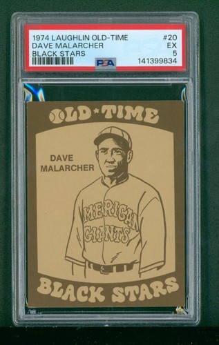 Dave Malarcher #20 1974 Laughlin Old Time Black Stars card