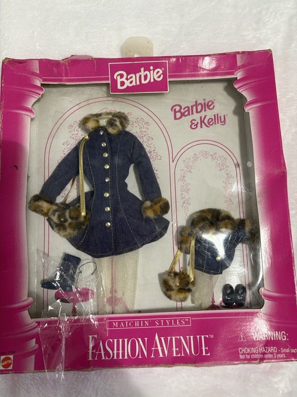 Barbie Fashion Avenue Outfit Set Coat Jacket Boots Bag Barbie Kelly Fashion Doll
