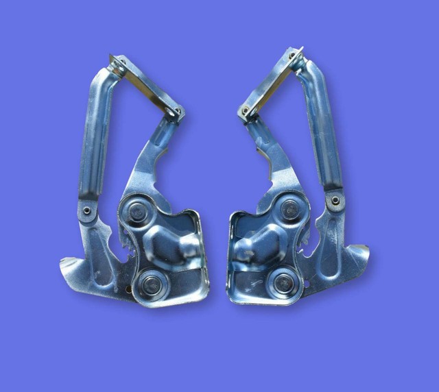55 56 Chevy Steel Cad Plated Hood Hinges Pair 1955 1956 Chevrolet New