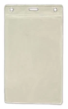 LOT 50 VERTICAL OVERSIZE 5.75" X 3.75" CLEAR VINYL ID BADGE HOLDER TICKET HOLDER