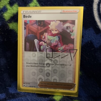 bede signed pokemon card Bede 124/159 Signature Card Pokemon Crown Zenith Near Mint