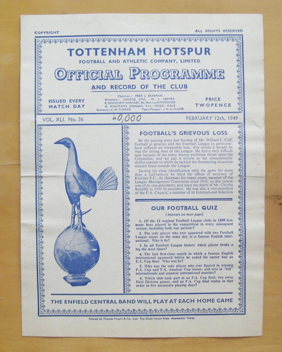 Tottenham Hotspur FC - Dewhurst Ltd