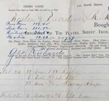 1877 Boston & Providence Railroad Purchase Receipt Billhead Fuller Dana & Fitz