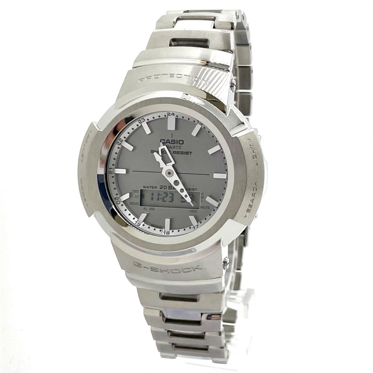 CASIO G-SHOCK FULLMETAL AWM-500D-1A8JF Tough solar Silver 44mm  