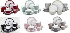 16 Piece Dinner Set Stoneware Crockery Plates Bowls Mugs Food Serving Set for 4