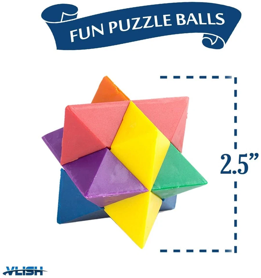 12 Pack Fun Puzzle Balls - Brain Games for Kids and Adults Stocking Stuffers - Image 2 of 4