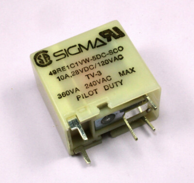 2pcs Sigma Relais 5Vdc Spule, Reed, Pilot Duty, 10Am Ps 28vdc/120vac