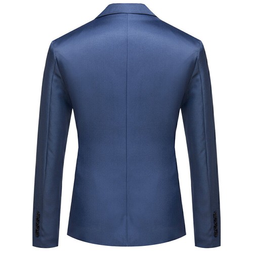 Men's Business Smart Blazer Suit Formal Jacket Coat Top One Button Wedding Party - Picture 7 of 18