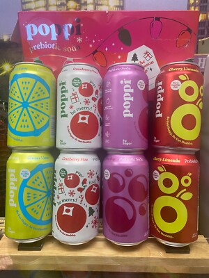 POPPI Prebiotic Soda w/Gut Health w/Apple Cider Vinegar Holiday Limited Edition