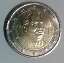 REPUBBLICA - 2 EURO COMMEMORATIVI - GIOVANNI PASCOLI -  2012
