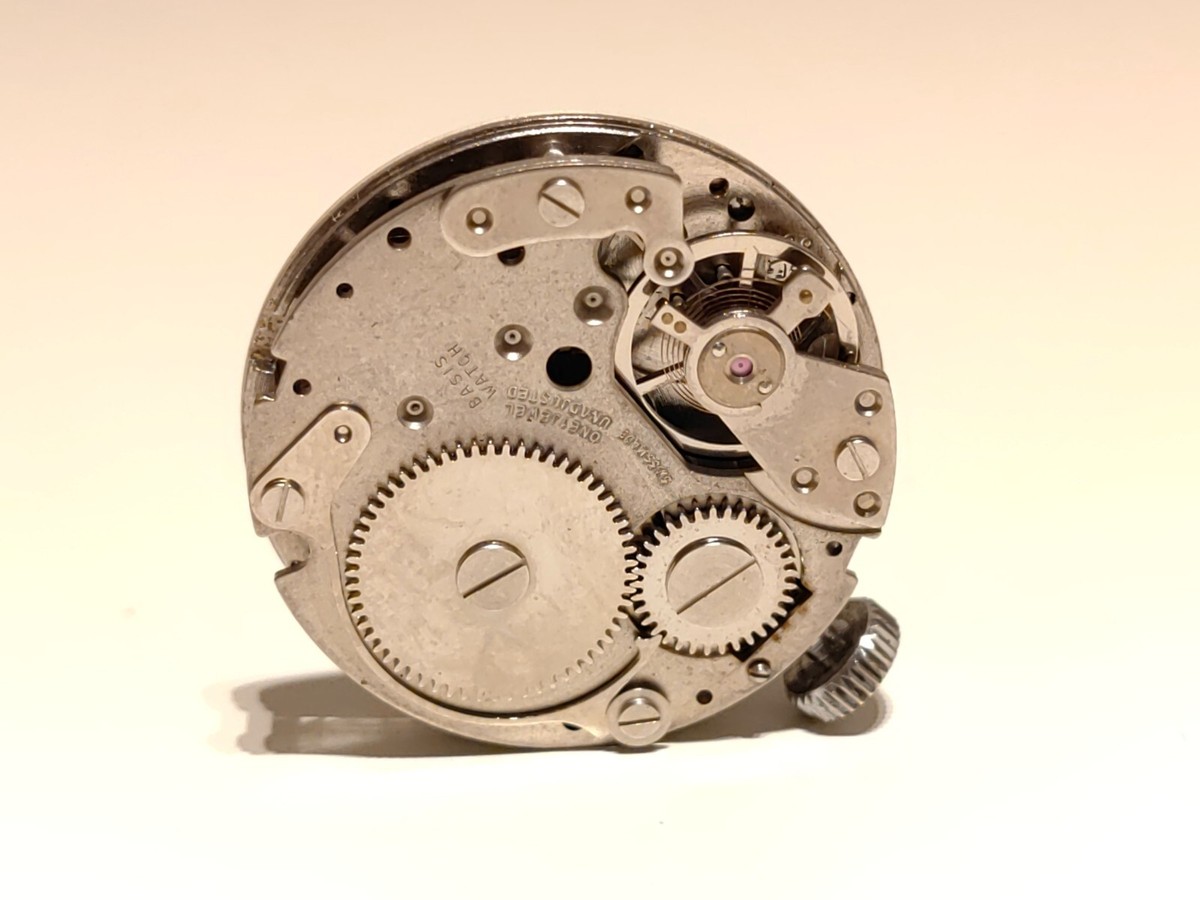 VINTAGE RARE CHROMED SWISS LADIES MECHANICAL WATCH BRACELET 