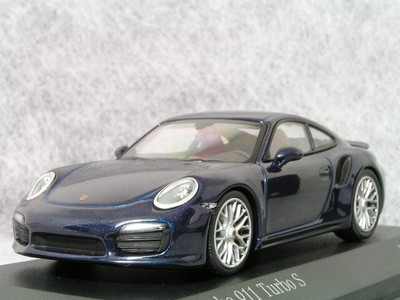 1 43 Porsche 911 991 Turbo S Dark Blue Metallic Porsche Ebay