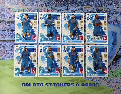 Topps Match Attax 2021/22 2022 Napoli Update Team Set 8 Karten Rare Italy Variant