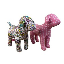 Victoria Secret PINK Dog Plush 2 Toys 7" Stuffed Animal Allover Print Polka Dot