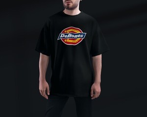 T-shirt Vintage Deftones X Dickies - Coton épais 100% - Plusieurs Tailles (S à 3XL) - Noir - Neuf Avec étiquettes