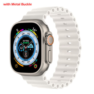 Silikon Sport 41/45/49mm Armband für Apple Watch 9 8 7 6 SE Ultra 2 Ocean Band