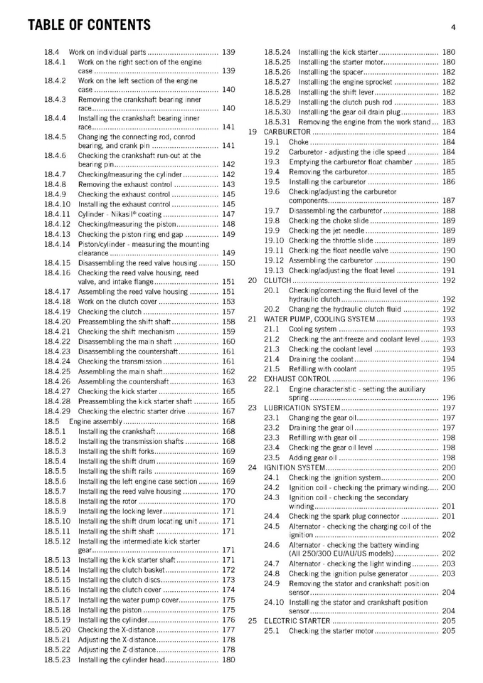 KTM Service Workshop Shop Repair Manual Book 2015 300 EXC - Image 4 of 4