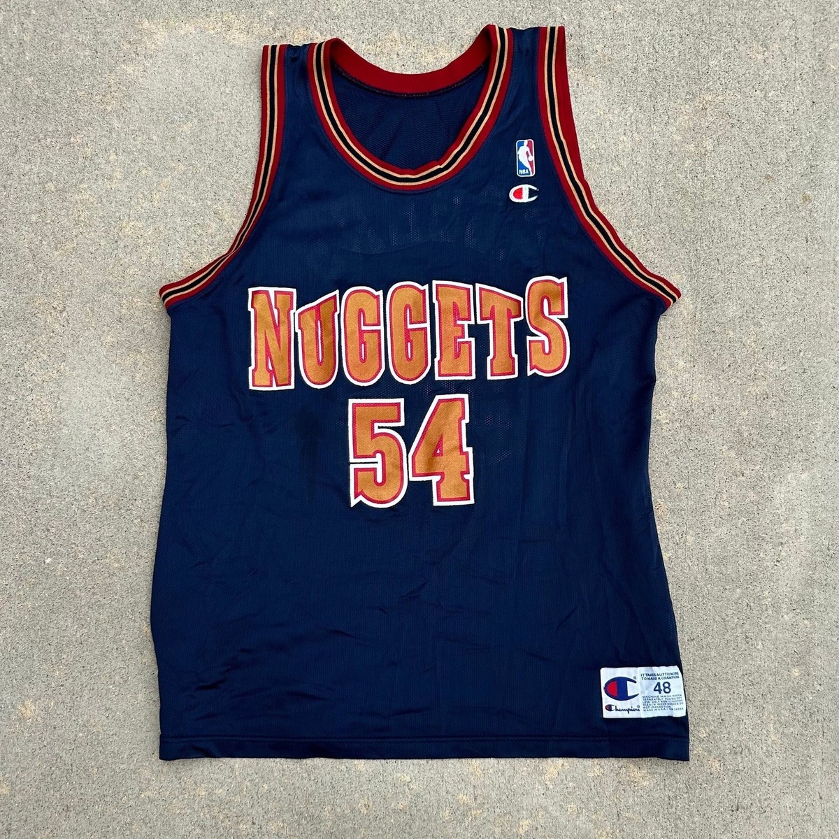 Vintage 90s Denver Nuggets Rodney Rodgers Champion Jersey 48 fits