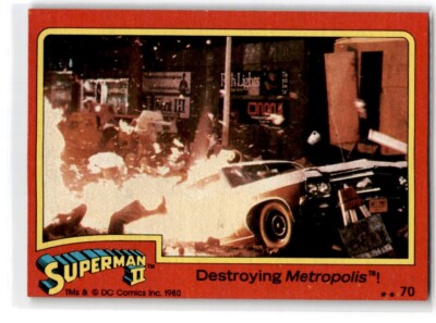 1980 Topps Superman II Destroying Metropolis! #70