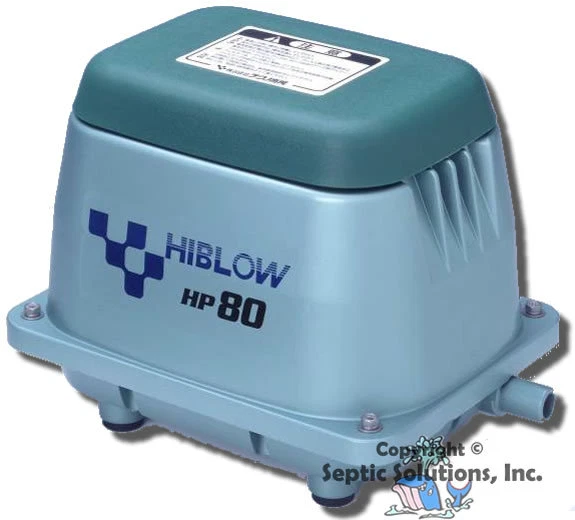 HIBLOW HP-80 LINEAR SEPTIC AIR PUMP AERATOR - NEW - 2 YEAR WARRANTY