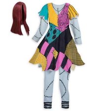 Disney Store The Nightmare Before Christmas Sally Costume w/Wig Girls Size 3 NWT