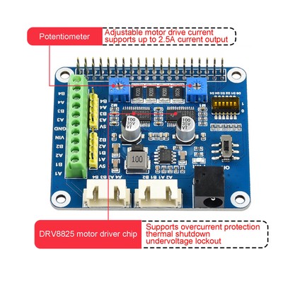 3D Printer Stepper Motor HAT für Raspberry Pi 4B/3B+/2B/B+/Zero/W/WH