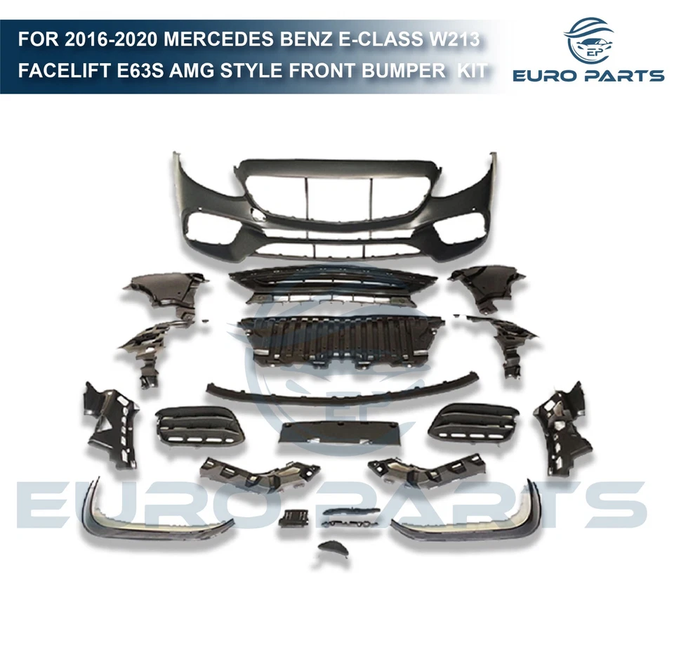 For 2016-2020 Mercedes Benz E E300 E550 W213 Facelift E63s AMG Front Bumper Kit - Image 4 of 4