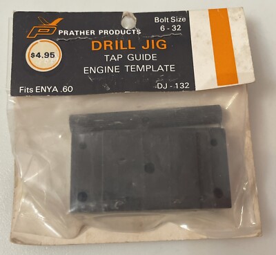 Vtg Prather Product RC Drill Jig Tap Guide Engine Template for ENYA .60 DJ-132