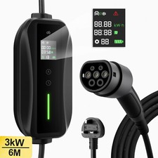 6m EV Charger Cable Type2 to 3Pin Plug Portable EV Charging Cable Skoda Enyaq iV