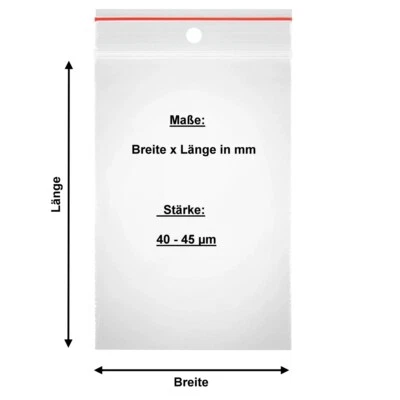 DIY-24H 120x120 mm Druckverschlussbeutel ZIP Folienbeutel Verschluss Tüten Bag Zipbeutel