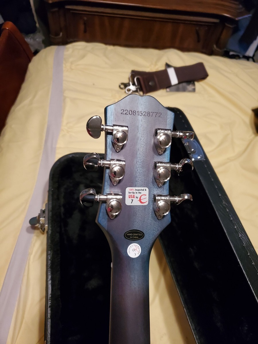 Epiphone LesPaul Traditional Pro 純正ケース付き Epiphone Les Paul Traditional Pro WornPacific Blu Hard case