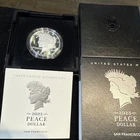 2023 Proof Peace Silver Dollar W / Box & COA
