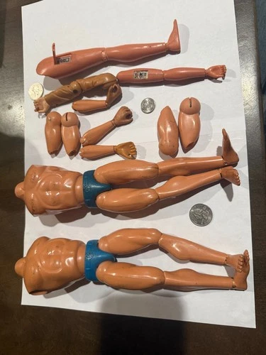 GI Joe vintage misc body parts 1975 and maybe six 6 million dollar man