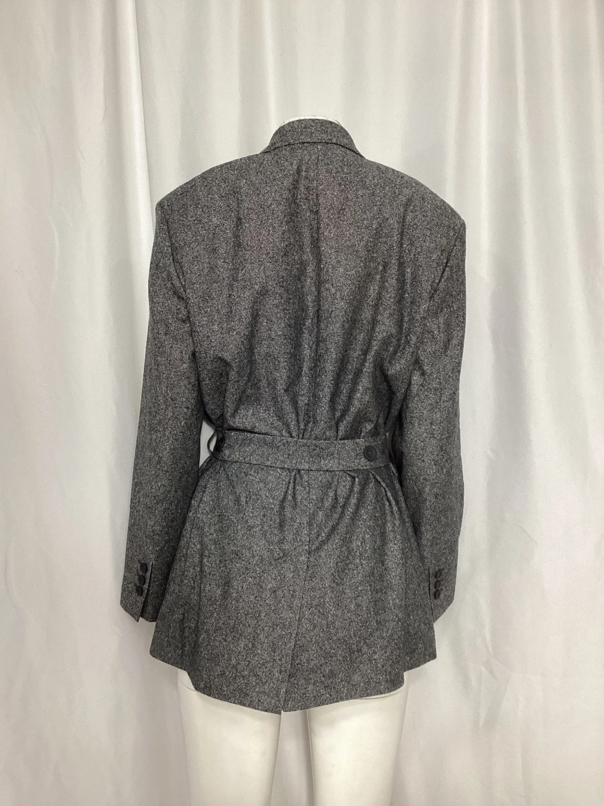 Blazer doppiopetto con cintura Acne Studios in lana donna grigio taglia 32