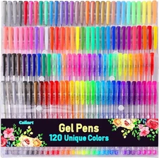 120 Colors Gel Pens, Colored Neon 1 Count (Pack of 120), 120 Multicolor 