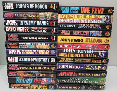 Lot of 24 HARDBACK Books HBDJ David Weber & John Ringo ~ ALL OF THEM ARE 1st/1st