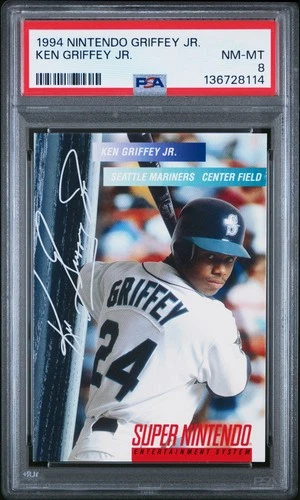 1994 Nintendo Ken Griffey Jr. Ken Griffey Jr. RARE NINTENDO GRIFFEY JR PSA 8