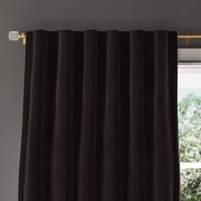 2pk 50"x84" Blackout Velvet Curtain Panels Black - Threshold