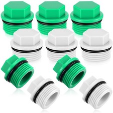Nuanchu 10 Pieces 3/4 Npt Plug Male Thread Ppr and Garden Hose Plug White Garden