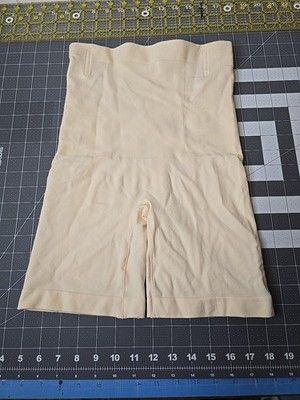 Shapermint High Waisted Shaper Shorts Cream Medium Large Slimming Anti Chafing