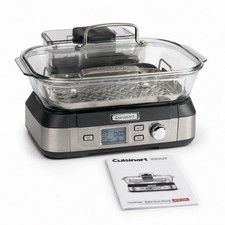Cuisinart Stm-1000 Cookfresh Digital Glass Steamer White Stainless Steel Fr