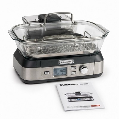 Cuisinart STM-1000 CookFresh Digital Glass Steamer White Stainless Steel FR