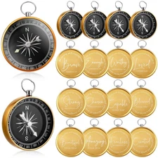 36 Pcs Christian Engraved Bible Verses Compass Bulk, Religious Hiki... Fast Ship