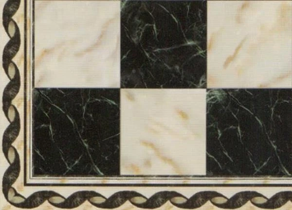 CREAL MINIATURES Marmorfliesen Schwarz/Weiß, Puppenhaus Puppenstube 1:12