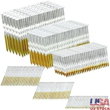 1500 Pcs 21 Degree Galvanized Framing Nails Carpentry Construction Ring Shank US