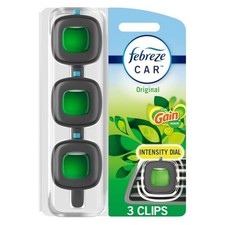 Car Air Freshener, Odor-Fighting Automotive Vent Clip Scent, 3 Gain Original