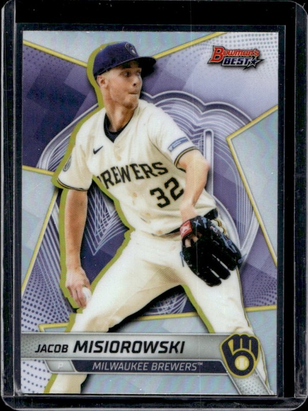 2025 Bowman's Best Jacob Misiorowski Top Prospects Refractor #TP-12 Brewers