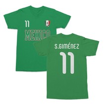 Mexico Gimenez 11 Soccer Jersey Style 2-Side Unisex T-Shirt