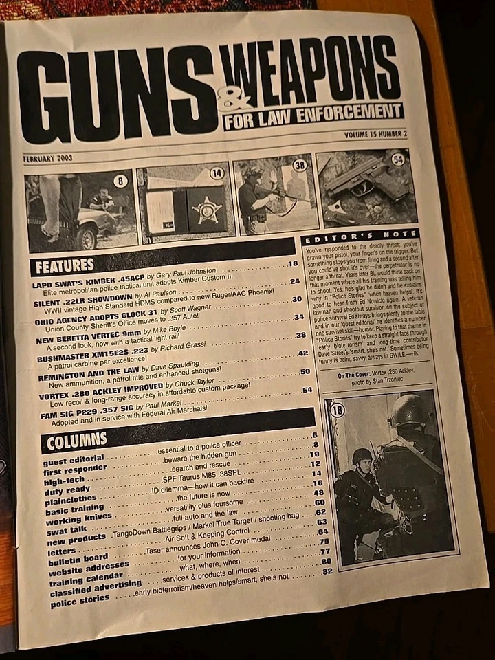 GUNS & WEAPONS For Law Enforcement Magazine, Feb 2003: Tactical Rifle Perfection Foto 3 de 4