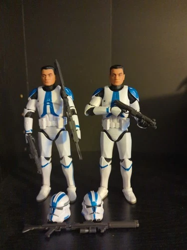Lot Of Two Star Wars Black Series ROTS 501st Tactical Ops Clone Trooper Figure